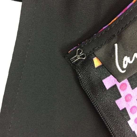 Lane Bryant Sleeveless Printed Shirt Sz 22 Zipper Back Tank Top Flowy Polyester - Picture 4 of 11